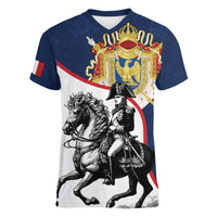 First French Empire 1804 – 1814 Women V-Neck T-Shirt Liberte Ordre Public