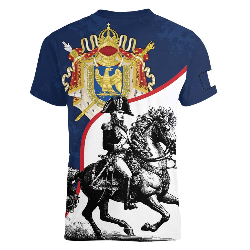 First French Empire 1804 – 1814 Women V-Neck T-Shirt Liberte Ordre Public