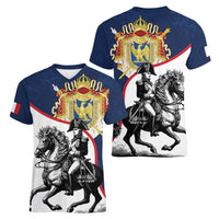 First French Empire 1804 – 1814 Women V-Neck T-Shirt Liberte Ordre Public