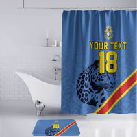 Custom DR Congo Football Bathroom Set Leopard Pride Heritage Edition