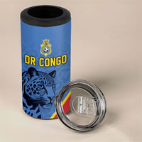 Custom DR Congo Football 4 in 1 Can Cooler Tumbler Leopard Pride Heritage Edition