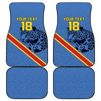 Custom DR Congo Football Car Mats Leopard Pride Heritage Edition