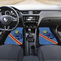 Custom DR Congo Football Car Mats Leopard Pride Heritage Edition