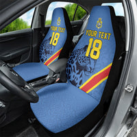 Custom DR Congo Football Car Seat Cover Leopard Pride Heritage Edition