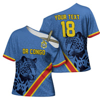 Custom DR Congo Football Cross Shoulder Shirt Leopard Pride Heritage Edition