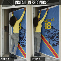Custom DR Congo Football Door Cover Leopard Pride Heritage Edition