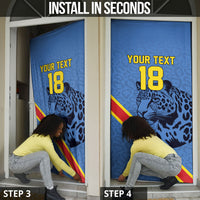 Custom DR Congo Football Door Cover Leopard Pride Heritage Edition
