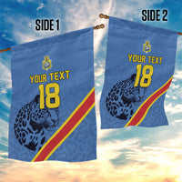 Custom DR Congo Football Garden Flag Leopard Pride Heritage Edition