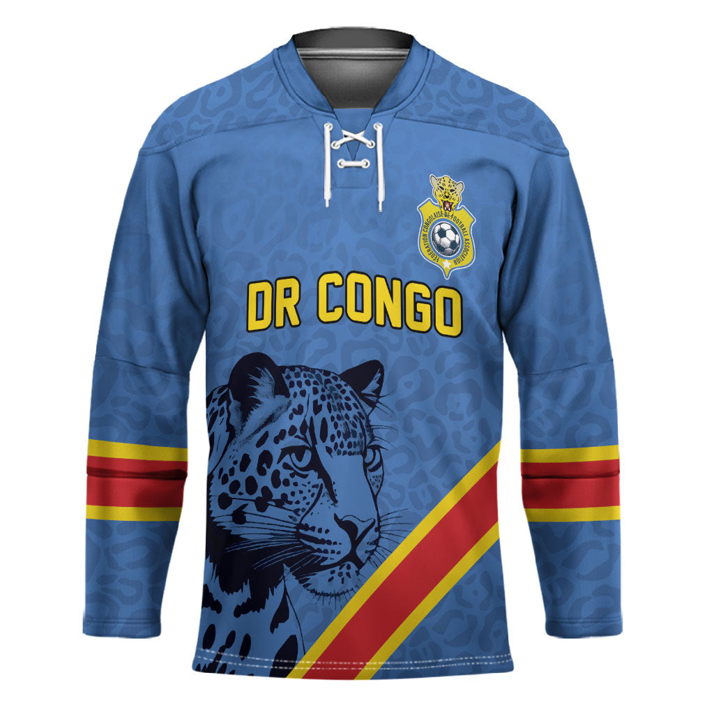 Custom DR Congo Football Hockey Jersey Leopard Pride Heritage Edition