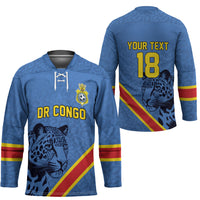 Custom DR Congo Football Hockey Jersey Leopard Pride Heritage Edition