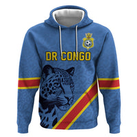 Custom DR Congo Football Hoodie Leopard Pride Heritage Edition