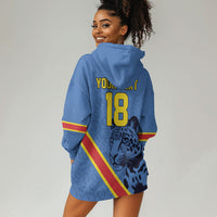 Custom DR Congo Football Hoodie Dress Leopard Pride Heritage Edition