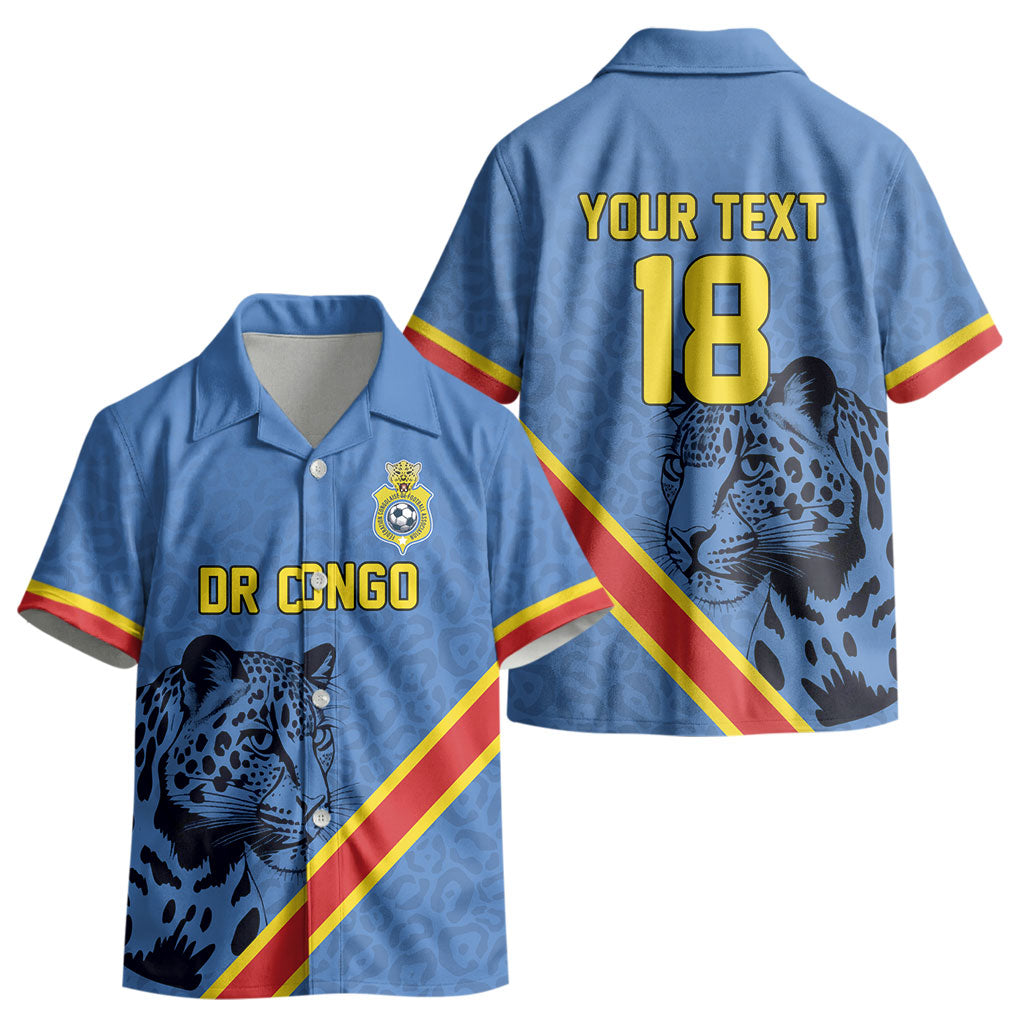 Custom DR Congo Football Kid Hawaiian Shirt Leopard Pride Heritage Edition LT18
