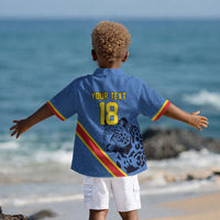Custom DR Congo Football Kid Hawaiian Shirt Leopard Pride Heritage Edition LT18