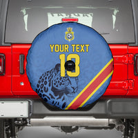 Custom DR Congo Football Spare Tire Cover Leopard Pride Heritage Edition