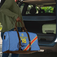 Custom DR Congo Football Travel Bag Leopard Pride Heritage Edition