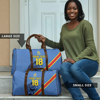 Custom DR Congo Football Travel Bag Leopard Pride Heritage Edition