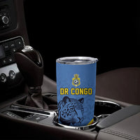 Custom DR Congo Football Tumbler Cup Leopard Pride Heritage Edition