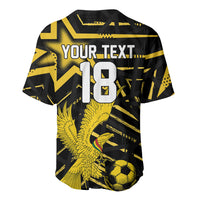 Custom Ghana Football Baseball Jersey Golden Black Star Eagle Heritage