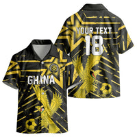 Custom Ghana Football Kid Hawaiian Shirt Golden Black Star Eagle Heritage LT18