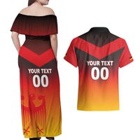Custom Germany Football Couples Matching Off Shoulder Maxi Dress and Hawaiian Shirt Special Flag Style - Wonder Print Shop