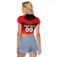 Custom Germany Football Raglan Cropped T Shirt Special Flag Style - Wonder Print Shop