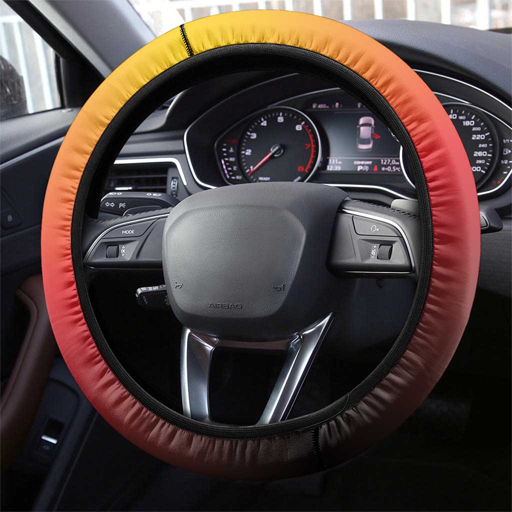 Germany Football Steering Wheel Cover Special Flag Style - Wonder Print Shop