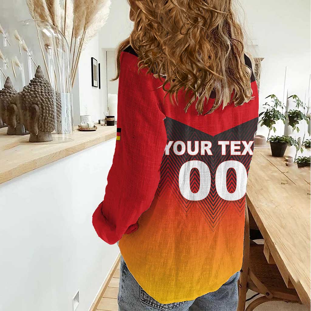 Custom Germany Football Women Casual Shirt Special Flag Style - Wonder Print Shop