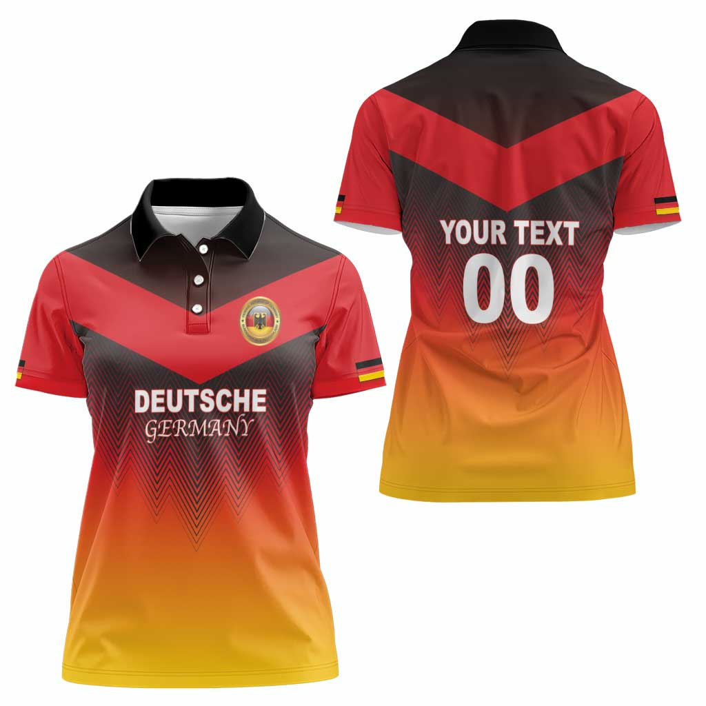 Custom Germany Football Women Polo Shirt Special Flag Style - Wonder Print Shop