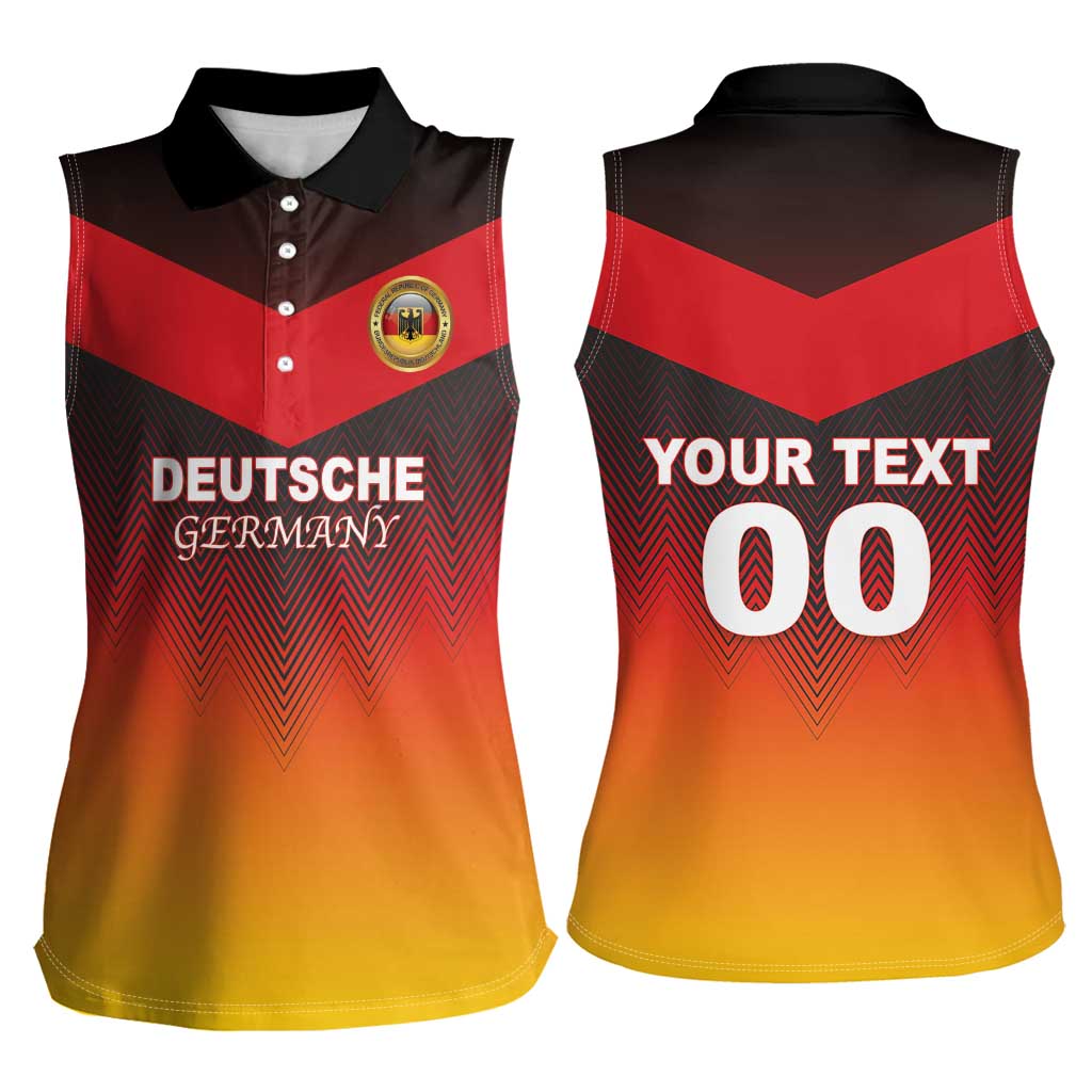 Custom Germany Football Women Sleeveless Polo Shirt Special Flag Style - Wonder Print Shop