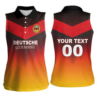 Custom Germany Football Women Sleeveless Polo Shirt Special Flag Style - Wonder Print Shop