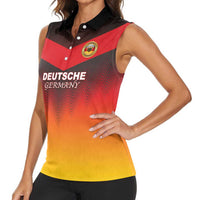 Custom Germany Football Women Sleeveless Polo Shirt Special Flag Style - Wonder Print Shop