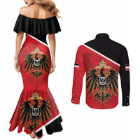German Empire 1871-1918 Couples Matching Mermaid Dress and Long Sleeve Button Shirt Flag Color Inspiration - Wonder Print Shop