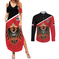 German Empire 1871-1918 Couples Matching Summer Maxi Dress and Long Sleeve Button Shirt Flag Color Inspiration - Wonder Print Shop