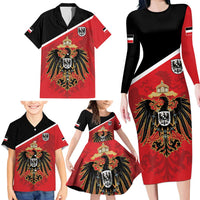 German Empire 1871-1918 Family Matching Long Sleeve Bodycon Dress and Hawaiian Shirt Flag Color Inspiration - Wonder Print Shop