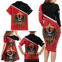 German Empire 1871-1918 Family Matching Long Sleeve Bodycon Dress and Hawaiian Shirt Flag Color Inspiration - Wonder Print Shop