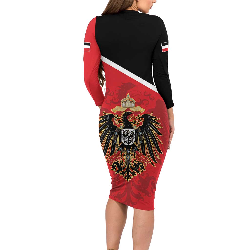German Empire 1871-1918 Family Matching Long Sleeve Bodycon Dress and Hawaiian Shirt Flag Color Inspiration - Wonder Print Shop