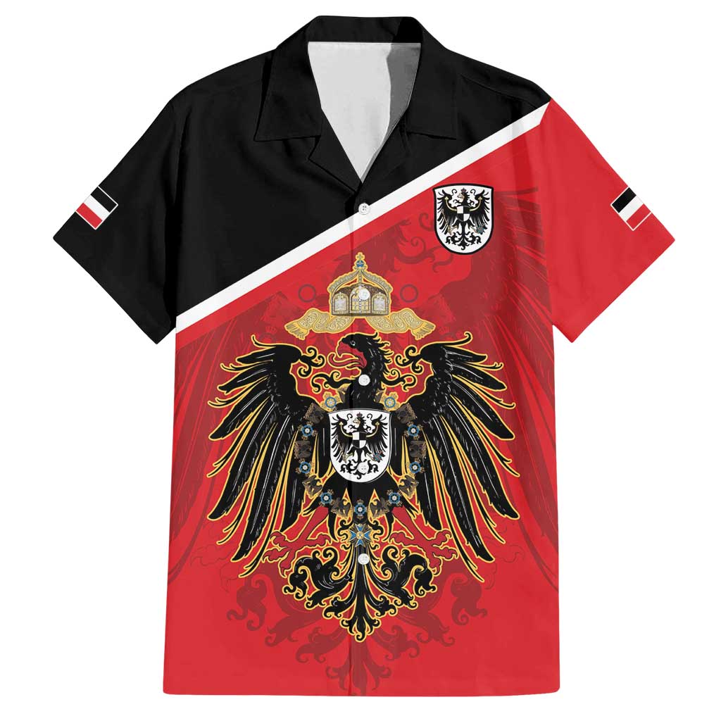 German Empire 1871-1918 Family Matching Off Shoulder Short Dress and Hawaiian Shirt Flag Color Inspiration - Wonder Print Shop