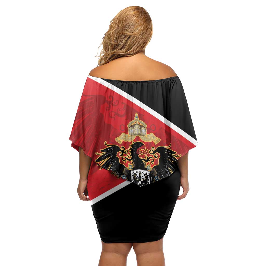 German Empire 1871-1918 Family Matching Off Shoulder Short Dress and Hawaiian Shirt Flag Color Inspiration - Wonder Print Shop