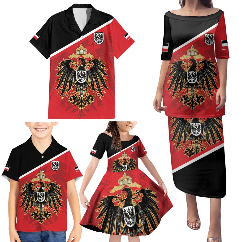 German Empire 1871-1918 Family Matching Puletasi and Hawaiian Shirt Flag Color Inspiration - Wonder Print Shop