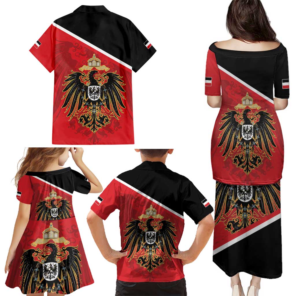 German Empire 1871-1918 Family Matching Puletasi and Hawaiian Shirt Flag Color Inspiration - Wonder Print Shop