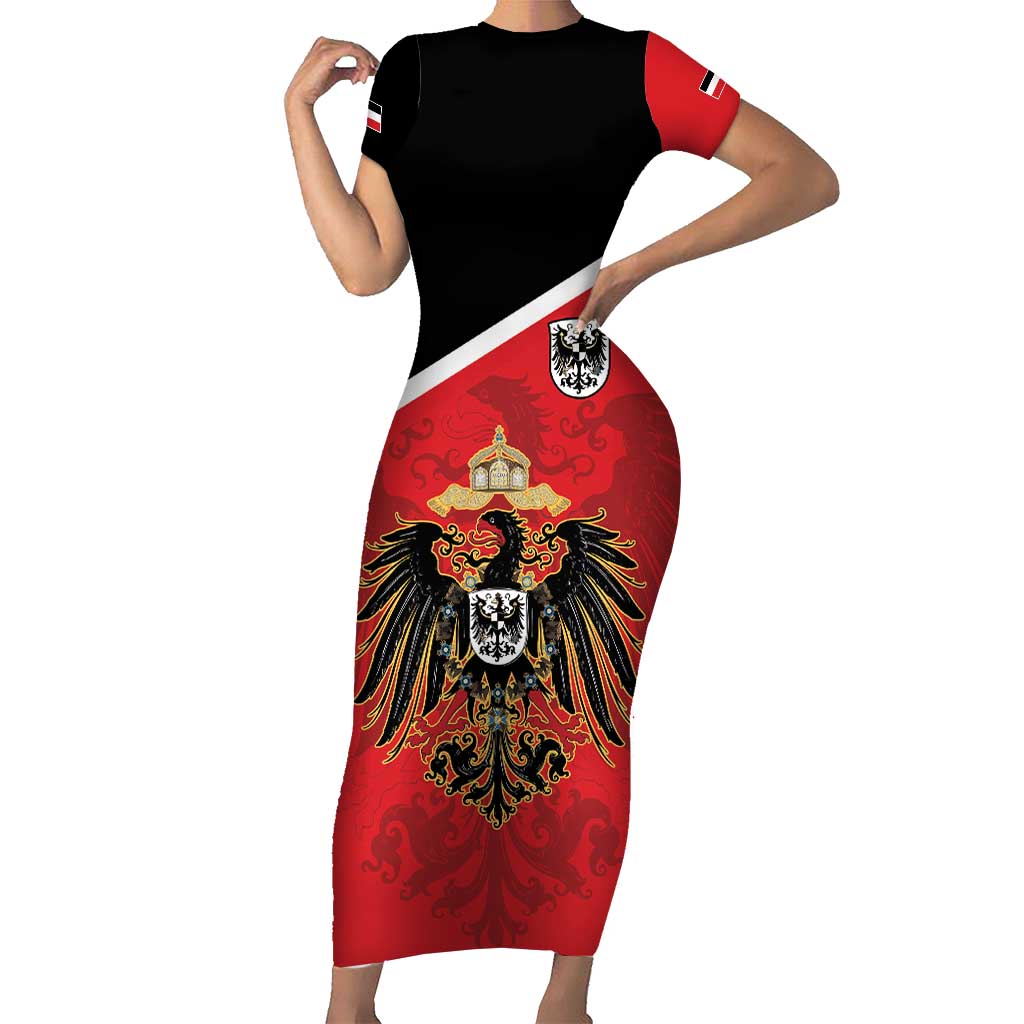 German Empire 1871-1918 Family Matching Short Sleeve Bodycon Dress and Hawaiian Shirt Flag Color Inspiration - Wonder Print Shop