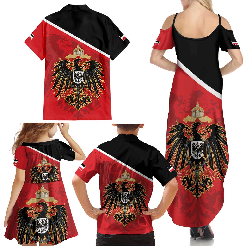German Empire 1871-1918 Family Matching Summer Maxi Dress and Hawaiian Shirt Flag Color Inspiration - Wonder Print Shop