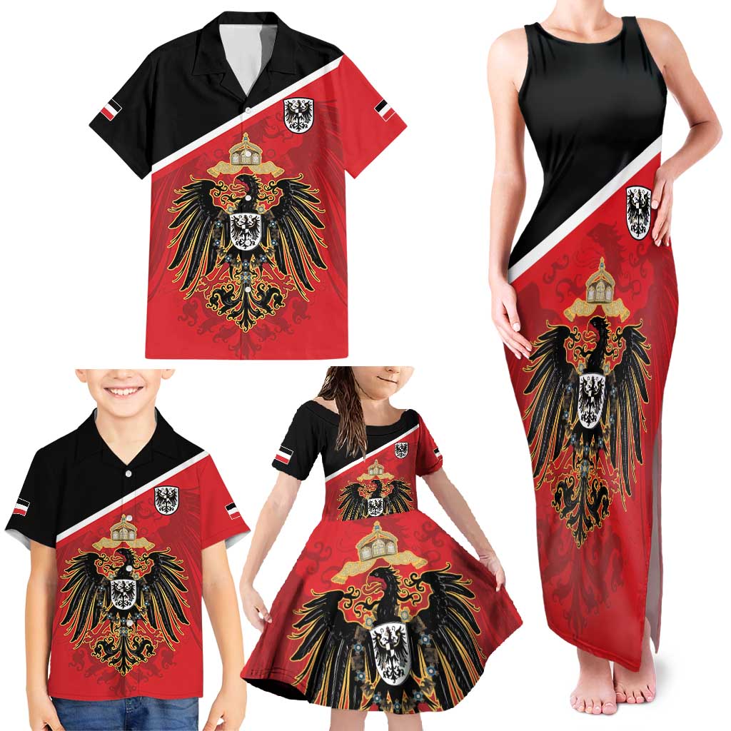 German Empire 1871-1918 Family Matching Tank Maxi Dress and Hawaiian Shirt Flag Color Inspiration - Wonder Print Shop