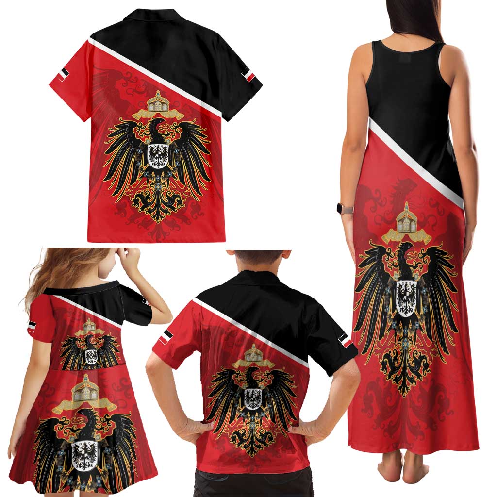 German Empire 1871-1918 Family Matching Tank Maxi Dress and Hawaiian Shirt Flag Color Inspiration - Wonder Print Shop