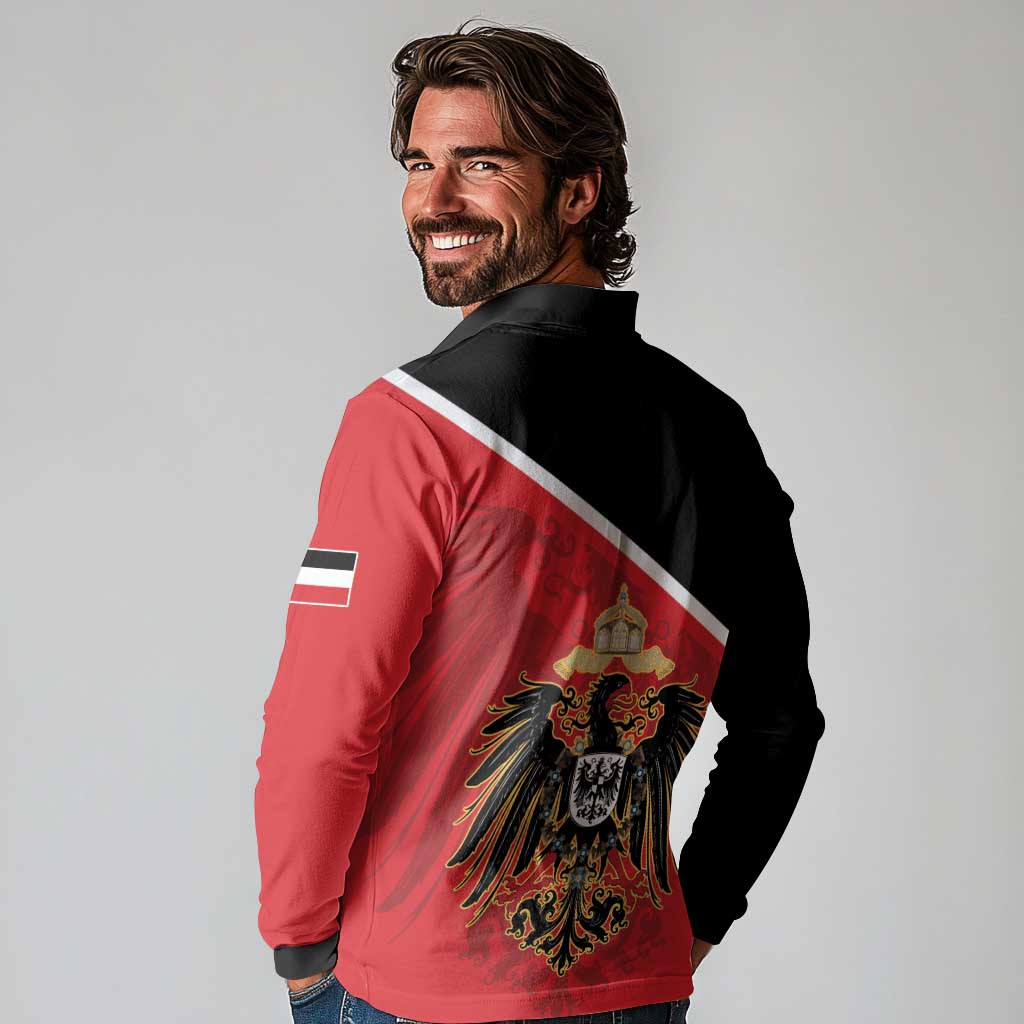 German Empire 1871-1918 Long Sleeve Polo Shirt Flag Color Inspiration - Wonder Print Shop