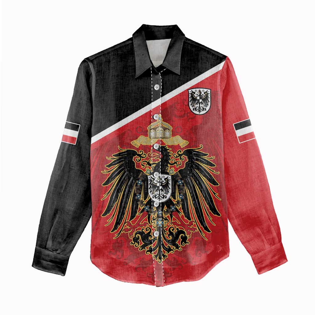 German Empire 1871-1918 Women Casual Shirt Flag Color Inspiration - Wonder Print Shop
