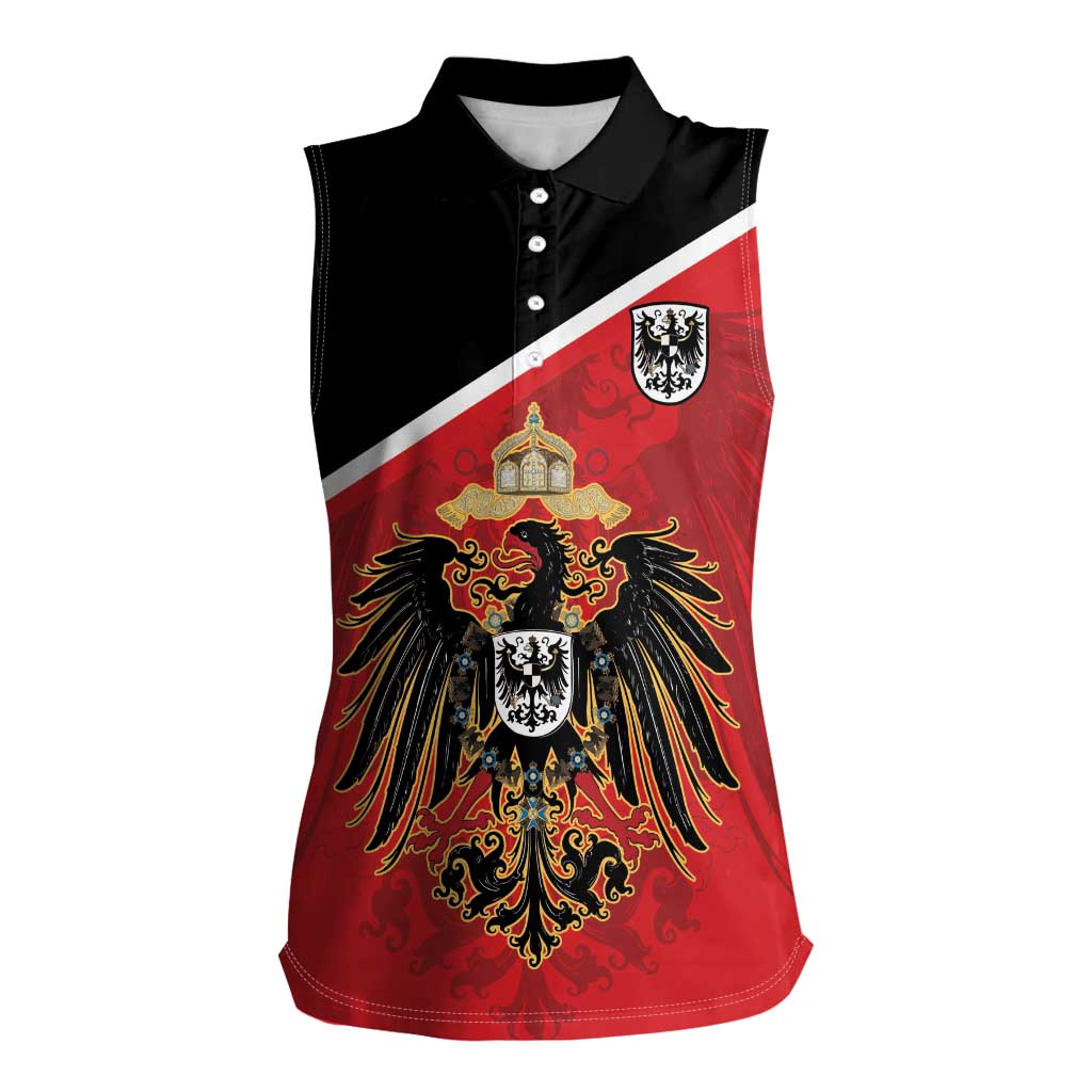 German Empire 1871-1918 Women Sleeveless Polo Shirt Flag Color Inspiration - Wonder Print Shop