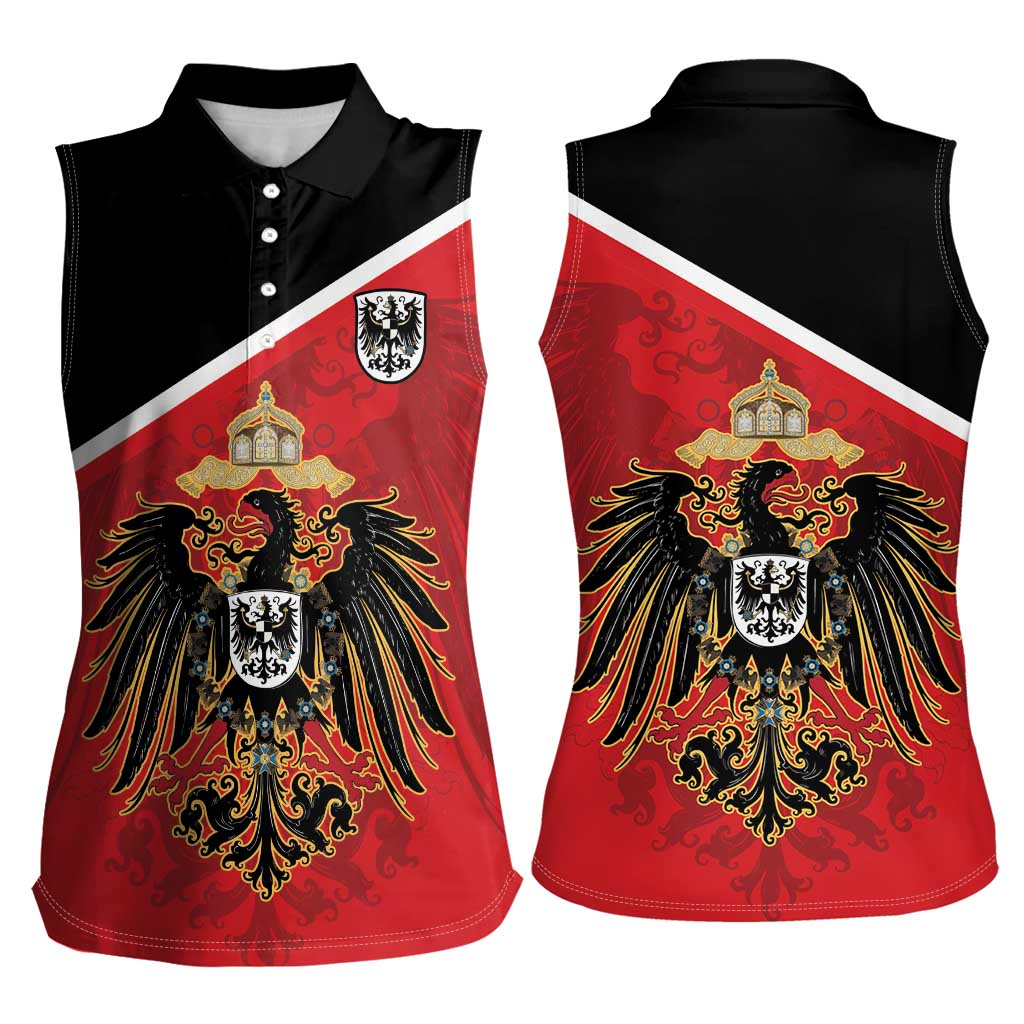 German Empire 1871-1918 Women Sleeveless Polo Shirt Flag Color Inspiration - Wonder Print Shop