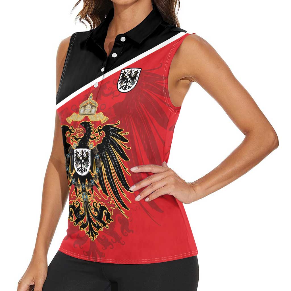 German Empire 1871-1918 Women Sleeveless Polo Shirt Flag Color Inspiration - Wonder Print Shop